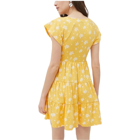 NWT UO Urban Outfitters Julia Tiered Ruffle Frock Mini
Dress in Yellow Sz M - Picture 2 of 16